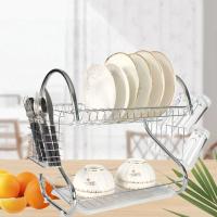 Escurridor de platos práctico en forma de S de 2 niveles, estante de secado de platos de Metal que ahorra espacio, escurridor de tazas estable, encimera - details 8