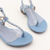 Nuevos zapatos planos de mezclilla con tachuelas para mujer - details 9