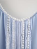 Vestido de tirantes finos de longitud media con borde floral elegante para mujer nuevo estilo - details 6