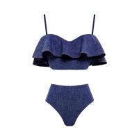 Traje de baño de una pieza para mujer, traje de baño con falda de un solo hombro, estampado floral 3D, ropa de playa adelgazante, nuevo para 2024 - details 7