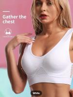 Sujetador deportivo con almohadillas incorporadas, transpirable, alta elasticidad, sin aros, perfecto para yoga, fitness, correr - details 31