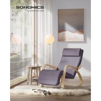 Mueble Ottoman de Madera de Abedul Mueble de Descanso Ajustable con 5 Posiciones, Carga Máxima de 150kg, Para Dormitorio, Salón Gris Claro y Natural - details 1
