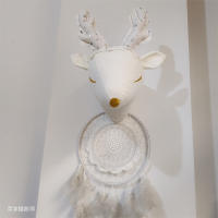 Wall Hanging Decor Cartoon Christmas Elk Stuffed Handmade Felt Animals Head Newborn Photography Props Creative Room Accessories - details 5