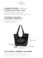 Nueva moda versátil Diablo locomotora remache Tote diseño bandolera bandolera hombres y mujeres - details 3