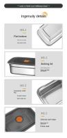 Placa fría para verduras de acero inoxidable 304, bento sellado y a prueba de fugas, refrigerador, congelador, aire acondicionado para acampar, exterior - details 12