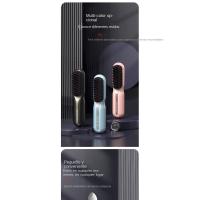 Mini Cepillo Alisador de Cabello, 3 Niveles Temperatura Cepillo Alisador Inalámbrico, Peine Alisador de Cabello con Pantalla Pan - details 0
