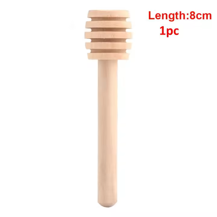Utensilios de mango largo de 1/3 piezas, palo mezclador seguro, cuchara de miel, cuchara de madera - 1