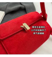 Bolso de mano rojo de Año Nuevo, bolsa cuadrada pequeña versátil de gama alta, bolso cruzado pequeño, moda de otoño e invierno, 2024 - details 2
