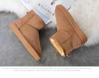 Botas clásicas de Australia para mujer, botines de invierno de ante vacuno, botas para la nieve, zapatos cálidos de invierno, suela de goma antideslizante, 100% cuero de vaca genuino - details 1