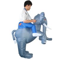 Disfraz de elefante inflable para mujeres, hombres y niños, vestido de Cosplay de fiesta de carnaval, traje de Halloween, Animal Blow Up - details 1