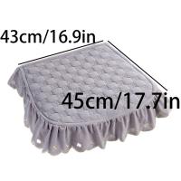 Cojín para silla de comedor de estilo Pastoral, 43x45cm, suave, transpirable, para invierno, para estudiantes, antideslizante, antisuciedad, cuadrado de terciopelo - details 0