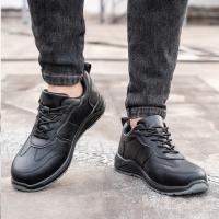 Zapatos de trabajo de seguridad con aislamiento de 6KV para hombres y mujeres, zapatos de cuero negros impermeables, zapatos de cocina antideslizantes, botas indestructibles - details 12