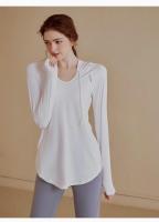 Ropa de Yoga para Mujer Top Deportivo, Camisa Holgada Informal, Chaqueta de Fitness con Capucha, Manga Larga, Secado Rápido - details 0