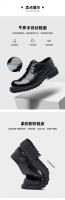 Zapatos de cuero de cabeza grande de suela gruesa zapatos casuales de negocios para hombres zapatos derby de piel de vaca de primera capa británicos zapatos de cuero para hombres rayados a mano - details 5