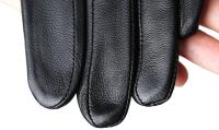 Guantes de piel de oveja para mujer, manoplas cortas de terciopelo fino para pantalla táctil, de cuero, de buena calidad, para invierno, 2226 - details 205