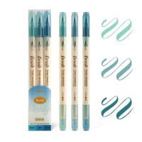 Rotuladores artísticos de acuarela no tóxicos, juego de pinceles de plástico de gran capacidad, bolígrafo de colores de doble cabeza, resistente al desgaste, secado rápido - details 4