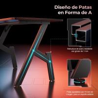 Gaming 120 x 60 cm, Escritorio Gaming de Fibra de Carbono, Mesa Escritorio Ergonómica, Mesa Ordenador con Alfombrilla - details 3