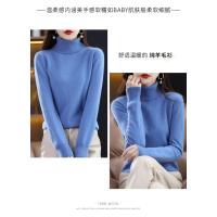 Suéter de cachemira de lana de 100% para mujer, suéter tejido con cuello alto, jerséis de manga larga, ropa de otoño e invierno, Jersey cálido, Tops - details 19