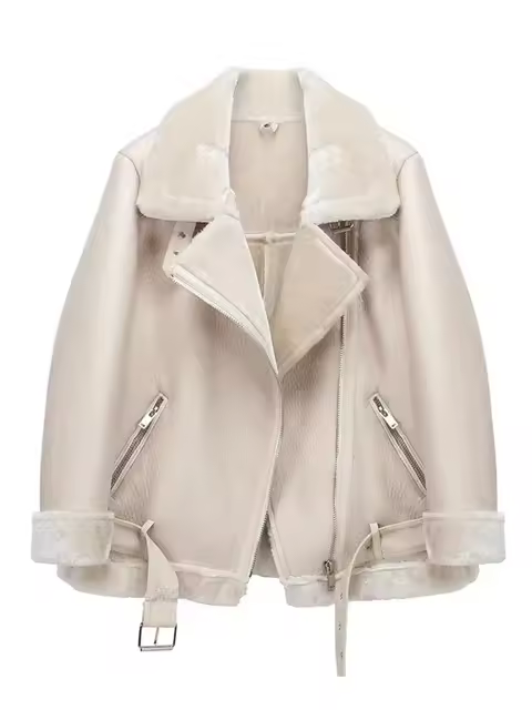 Abrigos de invierno para mujer, piel sintética gruesa, piel de oveja, chaquetas de piel, abrigos bomber - 1