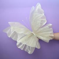 Nuevo Mariposa Artificial de 30/50cm, gasa gigante para exteriores, mariposa falsa, hilo de seda 3D, accesorios de fotografía de mariposa - details 13