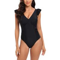 Traje de baño suave con tirantes Conjunto de Bikini cruzado para mujer - details 0