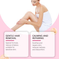 La piel con ingredientes suaves nutre la piel del cuerpo delicada, tierna y suave. Crema depilatoria - details 6