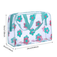 Bolsa de almacenamiento de maquillaje de PVC transparente, gran capacidad y diseño ligero para gestión de artículos pequeños - details 2
