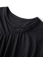 Camiseta elegante de verano Y2k para mujer, camisetas básicas de manga corta con cuello redondo arrugado, ropa de calle estética - details 18