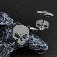 Gemelos de calavera de acero inoxidable para hombre, joyería de moda, TRE, camisa, mangas, botones, regalos de fiesta de Halloween - details 3