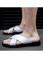 Zapatillas de hombre de nuevo estilo, moda exterior, zapatos de playa de gran tamaño, sandalias casuales de moda para hombre. - details 2