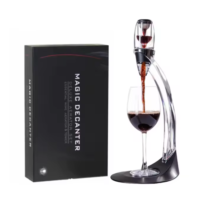 Decantador de vino Vino tinto，Diseño de vino decantación rápida，Embalaje exquisito - 1
