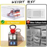 Organizador de Zapatos Cajas Transparentes Apilables de Plástico Paquete de 6 - details 2
