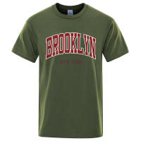 Camiseta de algodón estampada de Brooklyn de Nueva York, ropa de verano transpirable, camiseta informal holgada para hombres - details 10
