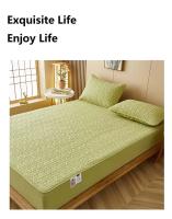 Funda de colchón acolchada suave de algodón puro, Protector de almohadilla de cama personalizado, antibacteriano, tamaño King, no incluye funda de almohada - details 1