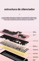 Hola11 Teclado y ratón mecánicos inalámbricos para juegos de oficina - details 9
