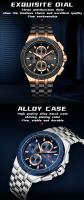 Reloj informal versátil de lujo para hombre, reloj de cuarzo resistente al agua con pantalla luminosa y banda de acero inoxidable - details 3