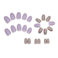 Uñas postizas de resina reutilizables para mujeres y niñas, arte de manicura, redondas, 24 piezas - details 7