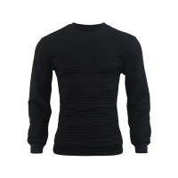 Suéter de punto para hombre, camiseta informal de manga larga con cuello redondo y ajuste holgado - details 17
