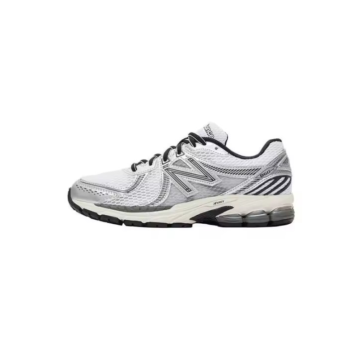 Oficial NUEVO NB 860 V2 Sier Gris Azul Blanco / Negro Naranja Hombres Mujeres Zapatos para correr Zapatos de trabajo - 1