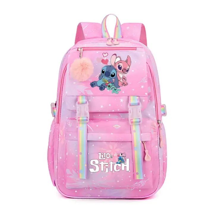 Mochipa para mujer, mochipa para estudiantes, mochara de gran capacidad, mochila al Aire Libre con estampado de dibujos animados de Arcoíris - 1