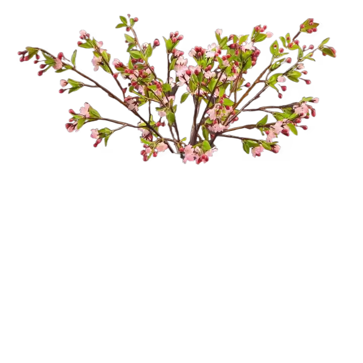 Flores artificiales elegantes de Begonia, simulación realista de tacto Real, flores de Malus, flores falsas hechas a mano, decoración de jardín al aire libre - 1