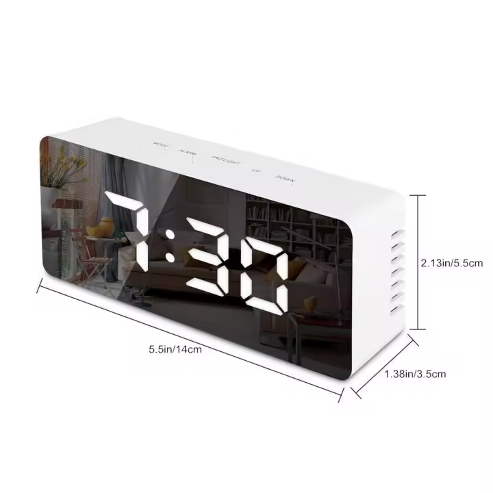 Despertador LED digital, reloj digital de mesa con alarma de larga duración, monitor de temperatura, para decoración del hogar - 1