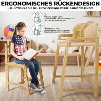 Escritorio de Bambú Ajustable para Niños Set de Mesa y Silla con Soporte de Libros y Espacio de Almacenamiento - details 6