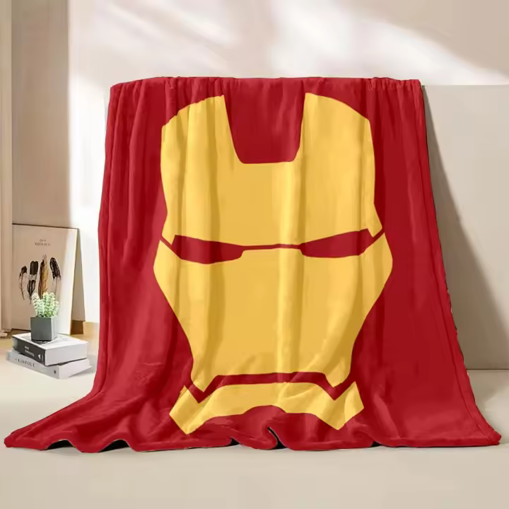 Manta de Iron Man, manta suave y esponjosa de tamaño King, manta de lujo para chico y adulto, manta para sofá cama, funda de viaje, regalo - 1