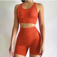 Conjunto de Yoga sin Costuras sin Mangas Ropa Deportiva de Secado Rápido para Mujeres - details 3