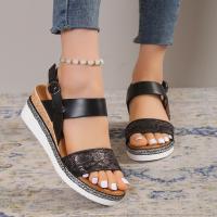 mujeres tacones cuña sandalias zapatos de verano - details 3