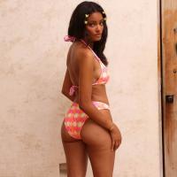 Conjunto de Bikini Estampado de Tres Puntas Verano 2024 Traje de Baño de Cintura Boda con Lining de Dacron Estilo Casual de Vacaciones de Playa - details 8
