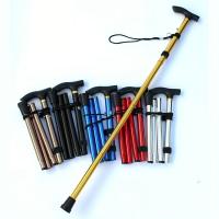 Bastón de Trekking ligero y ajustable para hombre y mujer, bastón plegable con mango de goma - details 2