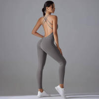 Hamidou-body de Yoga elástico, ropa de gimnasio, ropa deportiva de realce, mono de entrenamiento sin espalda, conjunto de Yoga de alta elasticidad para gimnasio - details 40