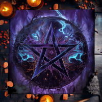 Mantel de Estrellas Decoración de Fiesta Pagan Astrología Tarot Cubierta de Mesa para Juego de Cartas - details 0